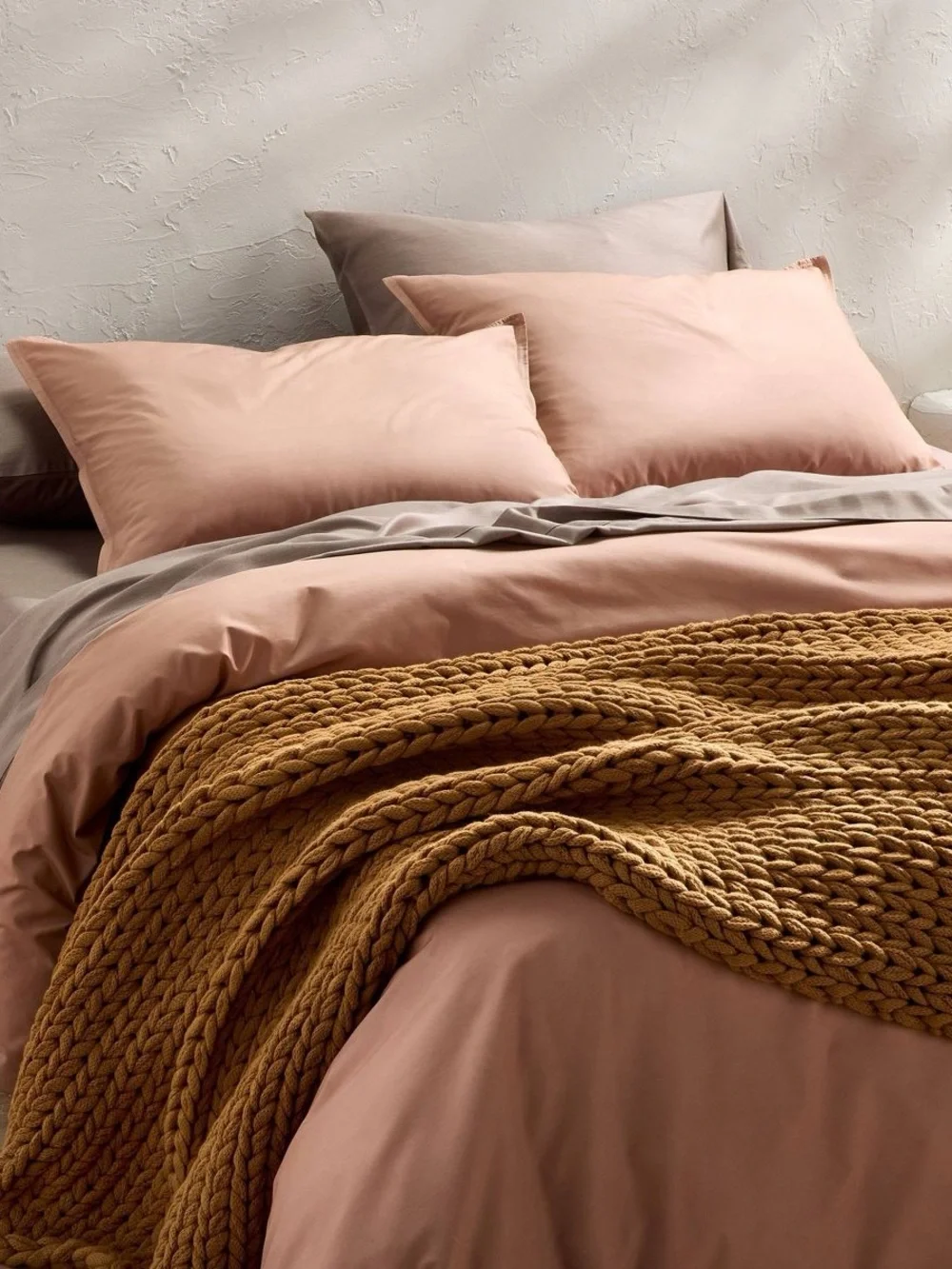 Casaluna Blissful Rayon from Bamboo Sheet Set Queen Fig Brown NWT